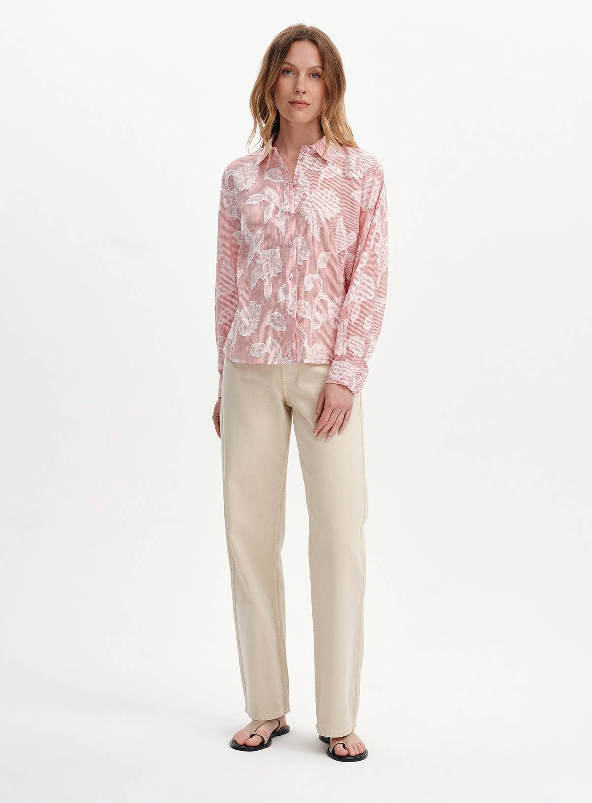 FINERY Heidi Floral Stripe Collared Blouse 20 - Image 4